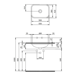 Bocchi Scala Tezgah Altı Lavabo Mat Antrasit 1006-020-0125 