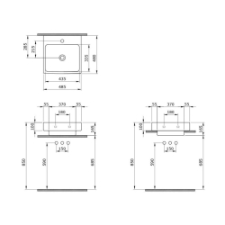 Bocchi Scala Tezgah Üstü Lavabo 48 cm Mat Gri 1076-006-0126 - 3