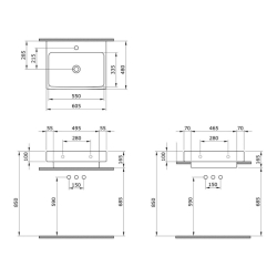 Bocchi Scala Tezgah Üstü Lavabo 60 cm Mat Antrasit 1077-020-0126 - 3