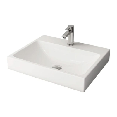 Bocchi Scala Tezgah Üstü Lavabo 60 cm Mat Beyaz 1077-002-0126 - 1