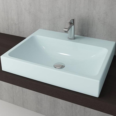 Bocchi Scala Tezgah Üstü Lavabo 60 cm Mat Buz Mavi 1077-029-0126 - 1