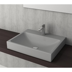 Bocchi Scala Tezgah Üstü Lavabo 60 cm Mat Gri 1077-006-0126 - 2