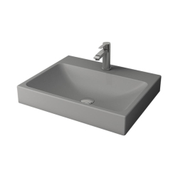 Bocchi Scala Tezgah Üstü Lavabo 60 cm Mat Gri 1077-006-0126 