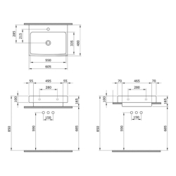 Bocchi Scala Tezgah Üstü Lavabo 60 cm Mat Kaşmir 1077-011-0126 - 3