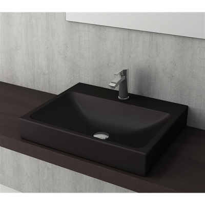 Bocchi Scala Tezgah Üstü Lavabo 60 cm Mat Siyah 1077-004-0126 - 2