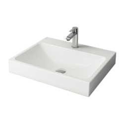 Bocchi Scala Tezgah Üstü Lavabo 60 cm Parlak Beyaz 1077-001-0126 - 1