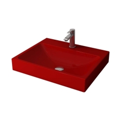 Bocchi Scala Tezgah Üstü Lavabo 60 cm Parlak Kırmızı 1077-019-0126 