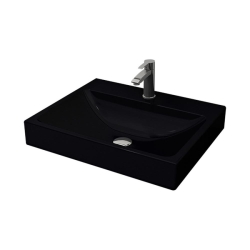 Bocchi Scala Tezgah Üstü Lavabo 60 cm Parlak Siyah 1077-005-0126 