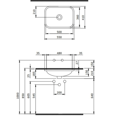 Bocchi Scala Tezgahaltı Lavabo 55 cm Mint Yeşil 1006-033-0125 - 2