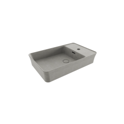 Bocchi Slim Line Dikdörtgen Lavabo 60x38 cm Mat Beton - 1