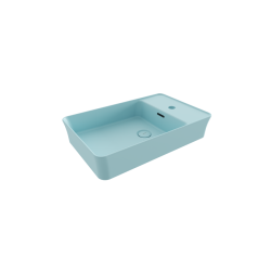 Bocchi Slim Line Dikdörtgen Lavabo 60x38 cm Mat Buz Mavisi - BOCCHI