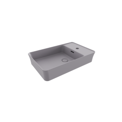 Bocchi Slim Line Dikdörtgen Lavabo 60x38 cm Mat Gri - 1