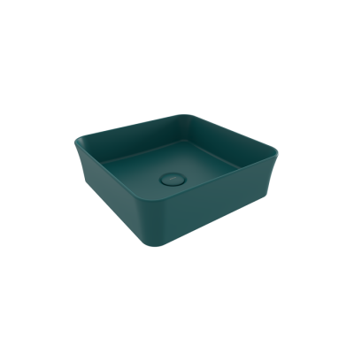 Bocchi Slim Line Kare Lavabo 38x38 cm Mat Petrol Mavisi - 1