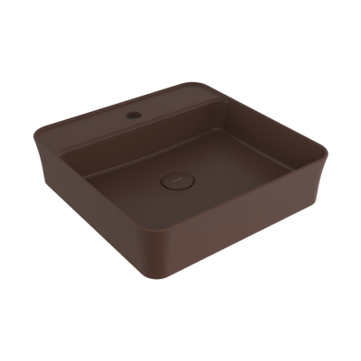 Bocchi Slim Line Kare Lavabo 45x45 cm Mat Kahve - 1