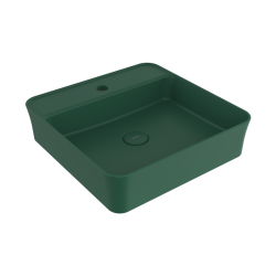 Bocchi Slim Line Kare Lavabo 45x45 cm Mat Yeşil - BOCCHI