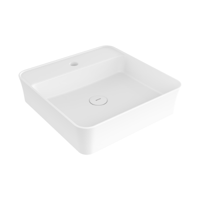 Bocchi Slim Line Kare Lavabo 45x45 cm Parlak Beyaz - 1