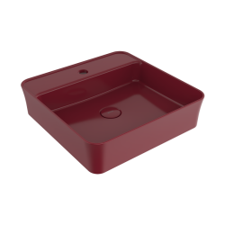 Bocchi Slim Line Kare Lavabo 45x45 cm P.Burgonya Bordosu - 1