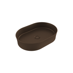 Bocchi Slim Line Oval Lavabo 55x38 cm Mat Bronz - BOCCHI