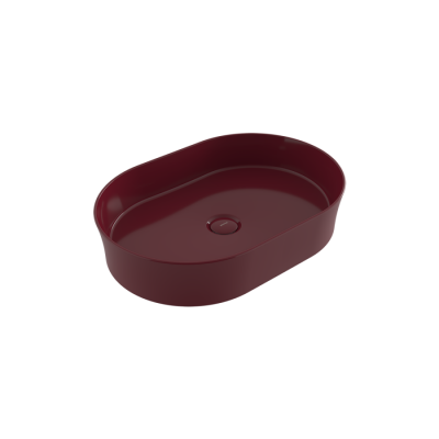 Bocchi Slim Line Oval Lavabo 55x38 cm P.Burgonya Bordosu - 1