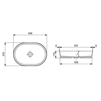 Bocchi Sottile Slim Line Çanak Lavabo 55 Cm Mat Kahverengi 1521-025-0125 - 2