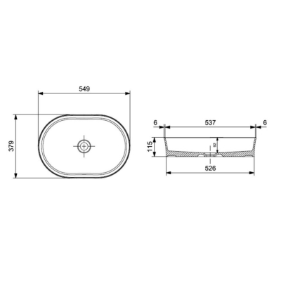 Bocchi Sottile Slim Line Çanak Lavabo 55 Cm Mat Yasemin 1521-007-0125 - 2