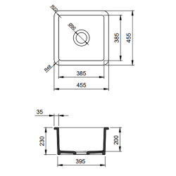 Bocchi Sotto 46 cm Mutfak Eviyesi Mat Antrasit - 2