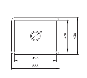 Bocchi Sotto 55 cm Mutfak Eviyesi Parlak Beyaz - 2