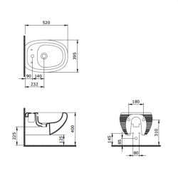 Bocchi Strata Asma Bide Mat Beyaz - 2