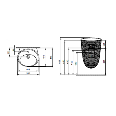 Bocchi Strata Monoblok Lavabo Mandalina Sarısı - 2