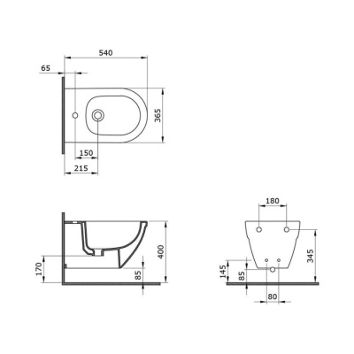 Bocchi Taormina Arch Asma Bide Mat Gri 1121-006-0120 - 3