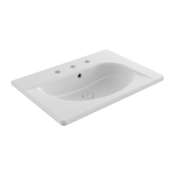 Bocchi Taormina Arch Lavabo Üç Armatür Delikli 65 Cm Parlak Beyaz 1009-001-0127 