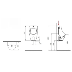 Bocchi Taormina Arch Pisuvar Üstten Su G. Mat Gri 1383-006-0130 - 2