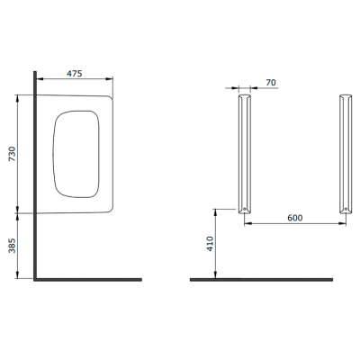 Bocchi Taormina Arch Pisuvar Üstten Su Girişli Mat Beton - 2