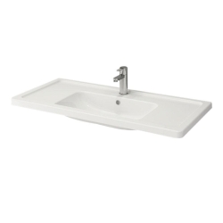 Bocchi Taormina Pro Etajerli Lavabo, 105 cm, Parlak Beyaz 1118-001-0126 - BOCCHI
