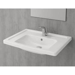 Bocchi Taormina Pro Etajerli Lavabo Parlak Beyaz 65 Cm 1007-001-0126 - 2