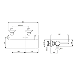 Bocchi Tek Kollu Cube Duş Bataryası Krom 1015 0022 - 2