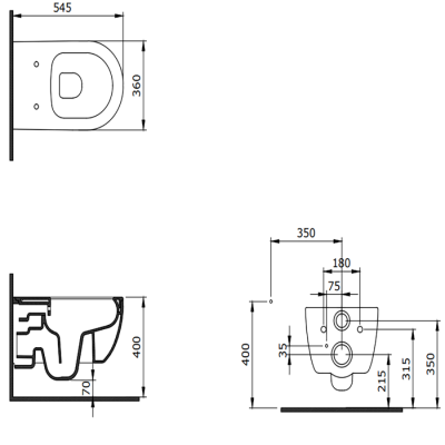 Bocchi V Tondo Rimless Asma Klozet Mat Beton - 2