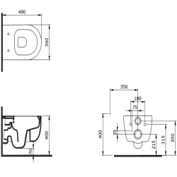 Bocchi V Tondo Rimless Kısa Asma Klozet Mat Beton - 2