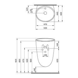 Bocchi Venezia Asma Monoblok Lavabo Armatür Deliksiz Mat Kahverengi 1083-025-0125 - 2