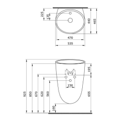 Bocchi Venezia Asma Monoblok Lavabo Mat Gri 1083-006-0126 - 3