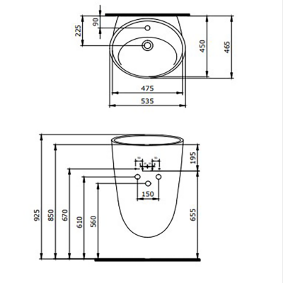 Bocchi Venezia Asma Monoblok Lavabo Mat Petrol Mavisi - 2