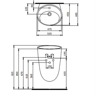 Bocchi Venezia Asma Monoblok Lavabo P.Burgonya Bordosu - 2