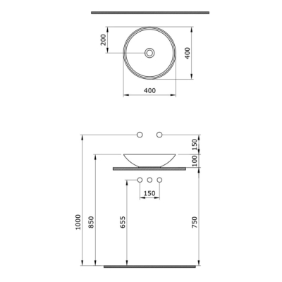 Bocchi Venezia Lavabo Çanak 40 cm Mat Yeşil 1120-027-0125 - 3