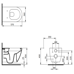 Bocchi Venezia Rimless Asma Klozet Mat Beton - 2