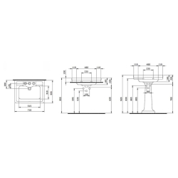 Bocchi Verona Lavabo 71 cm Parlak Siyah 1040-005-0126 - 3