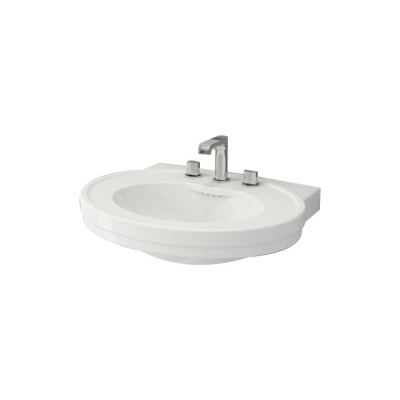 Bocchi Verona Lavabo Üç Armatür Delikli 70 cm Parlak Beyaz 1047-061-0127 - 1