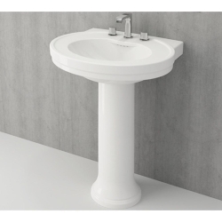 Bocchi Verona Lavabo Üç Armatür Delikli 70 cm Parlak Beyaz 1047-061-0127 - 2