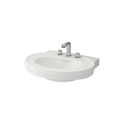 Bocchi Verona Lavabo Üç Armatür Delikli 70 cm Parlak Beyaz 1047-061-0127 