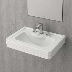 Bocchi Verona Tek Armatür Delikli Lavabo 61 cm Mat Beyaz 1041-002-0126 