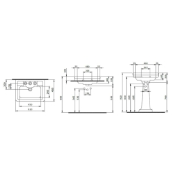 Bocchi Verona Tek Armatür Delikli Lavabo 61 cm Mat Beyaz 1041-002-0126 - 2